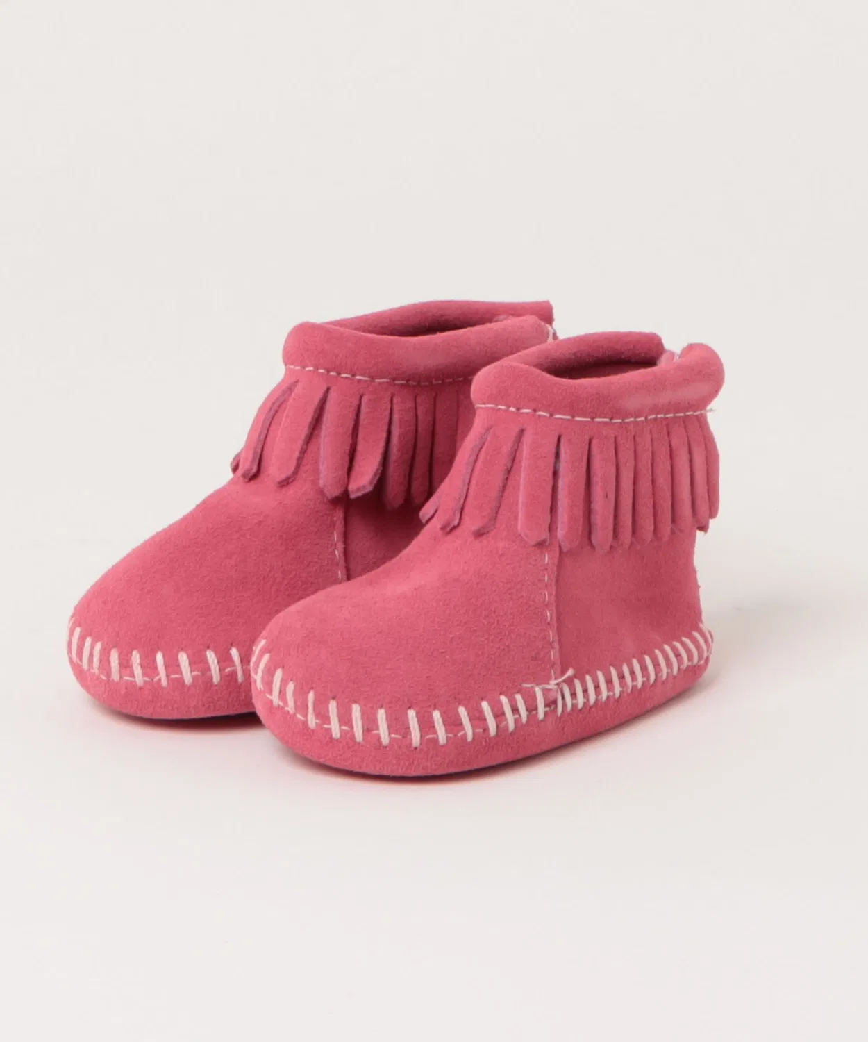 Ботинки Minnetonka с липучкой, розовые