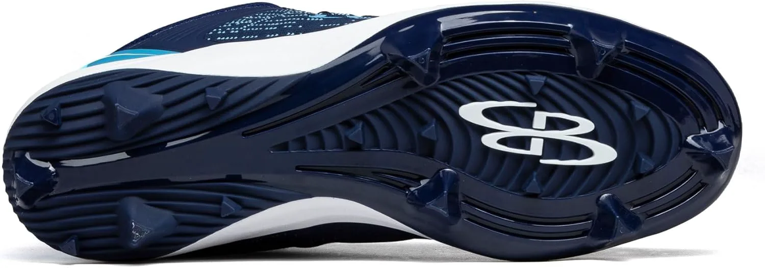 Мужские бутсы Boombah Viper Pureknit с литой подошвой - Status - Разные цвета - Разные размеры, темно-синий — фото 2