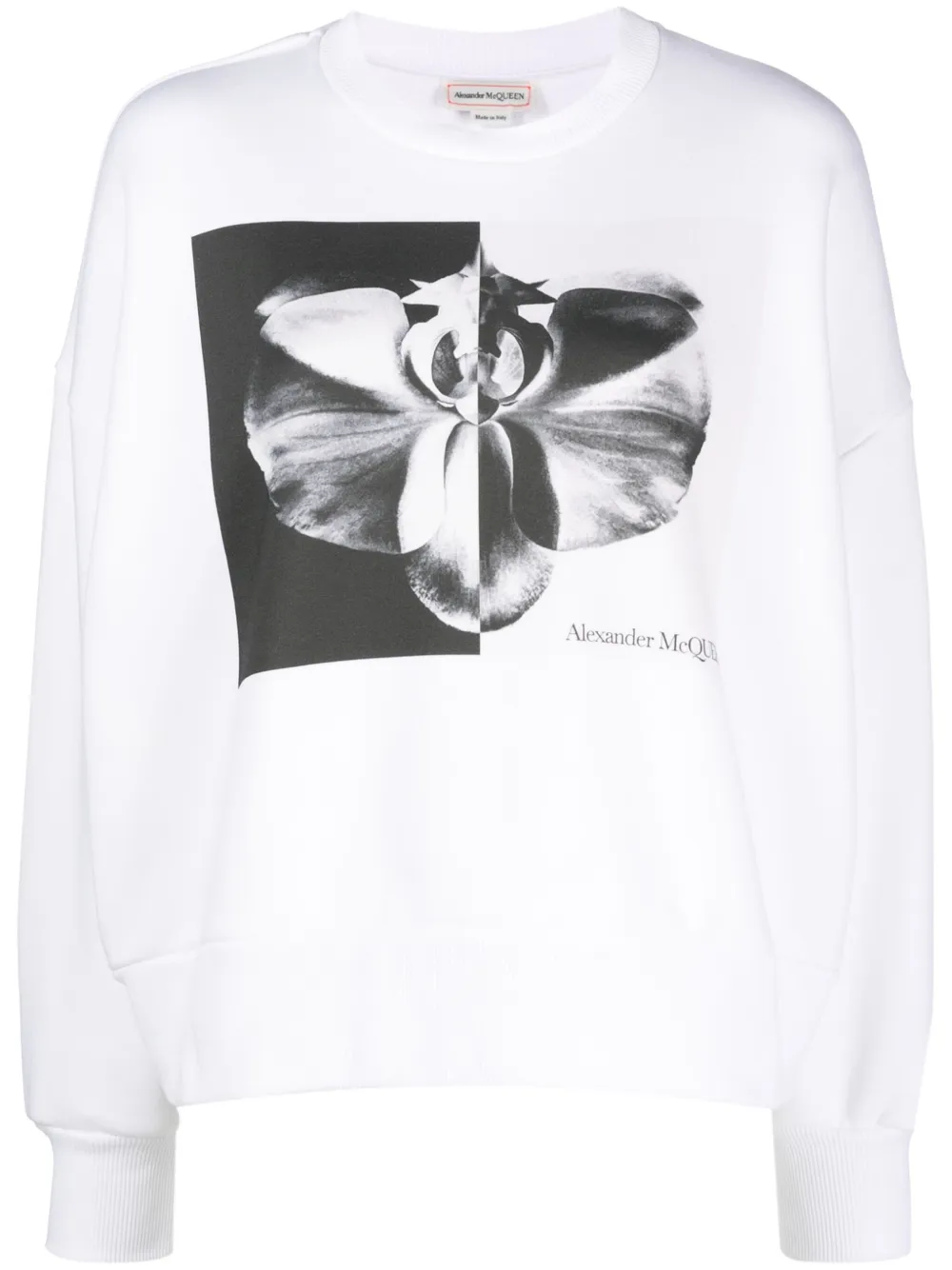 

Толстовка с цветочным принтом Alexander McQueen, белый
