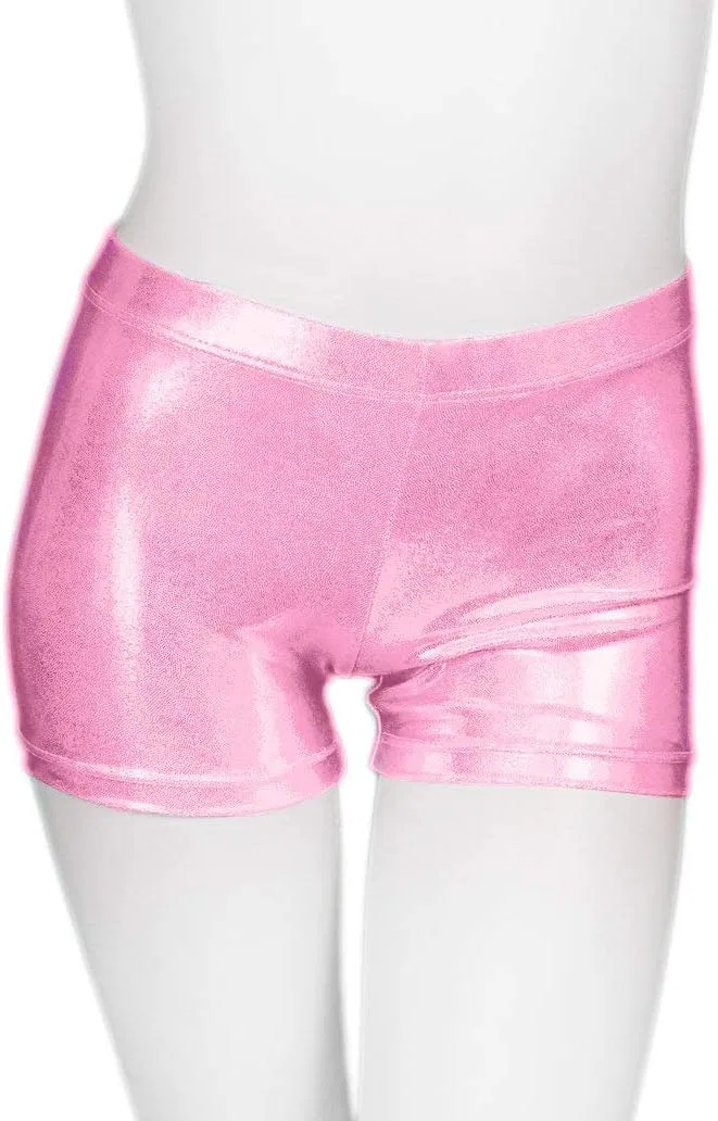 ZIZI Aosva Little Big Girls' Sparkle Dance Tumbling Athletic Gymnastics Short 2-14Years, розовый — фото 2