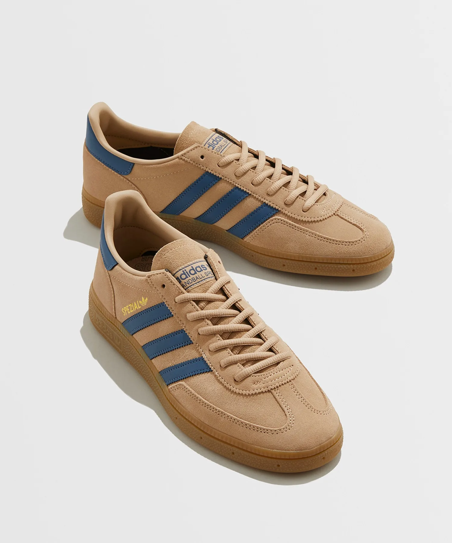 Кроссовки для мужчин и женщин из кожи и синтетики Handball Spezial adidas Originals голубые — фото 3