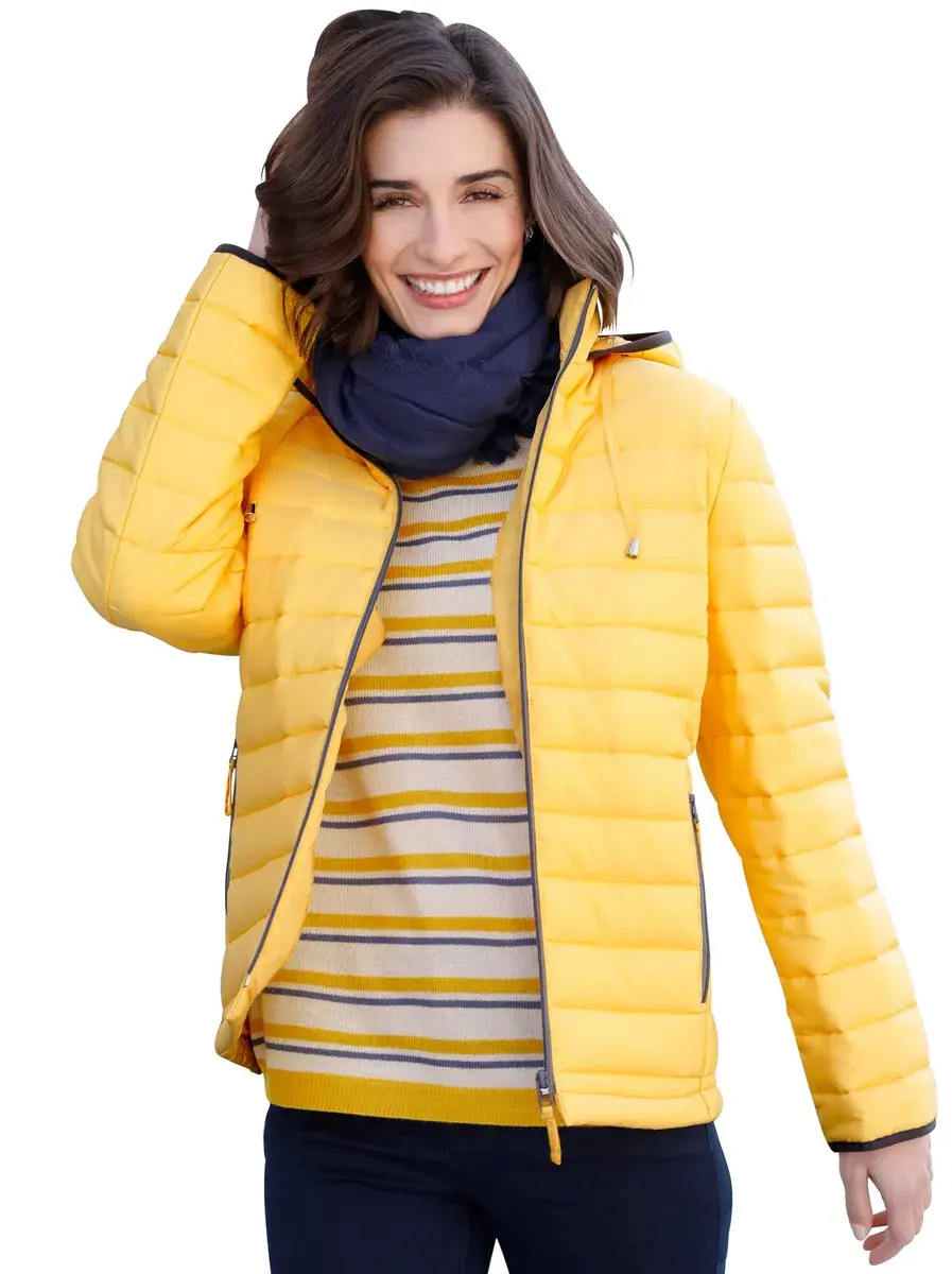 

Стеганая куртка Classic Basics с капюшоном, желтый