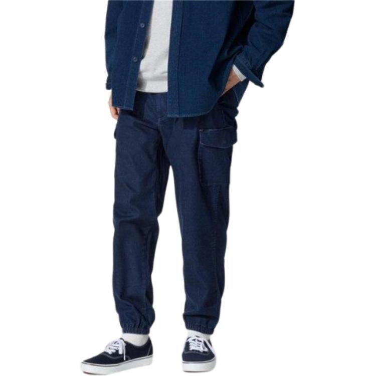 Брюки-карго мужские цвета морской волны Uniqlo, цвет Sea Blue — фото 2