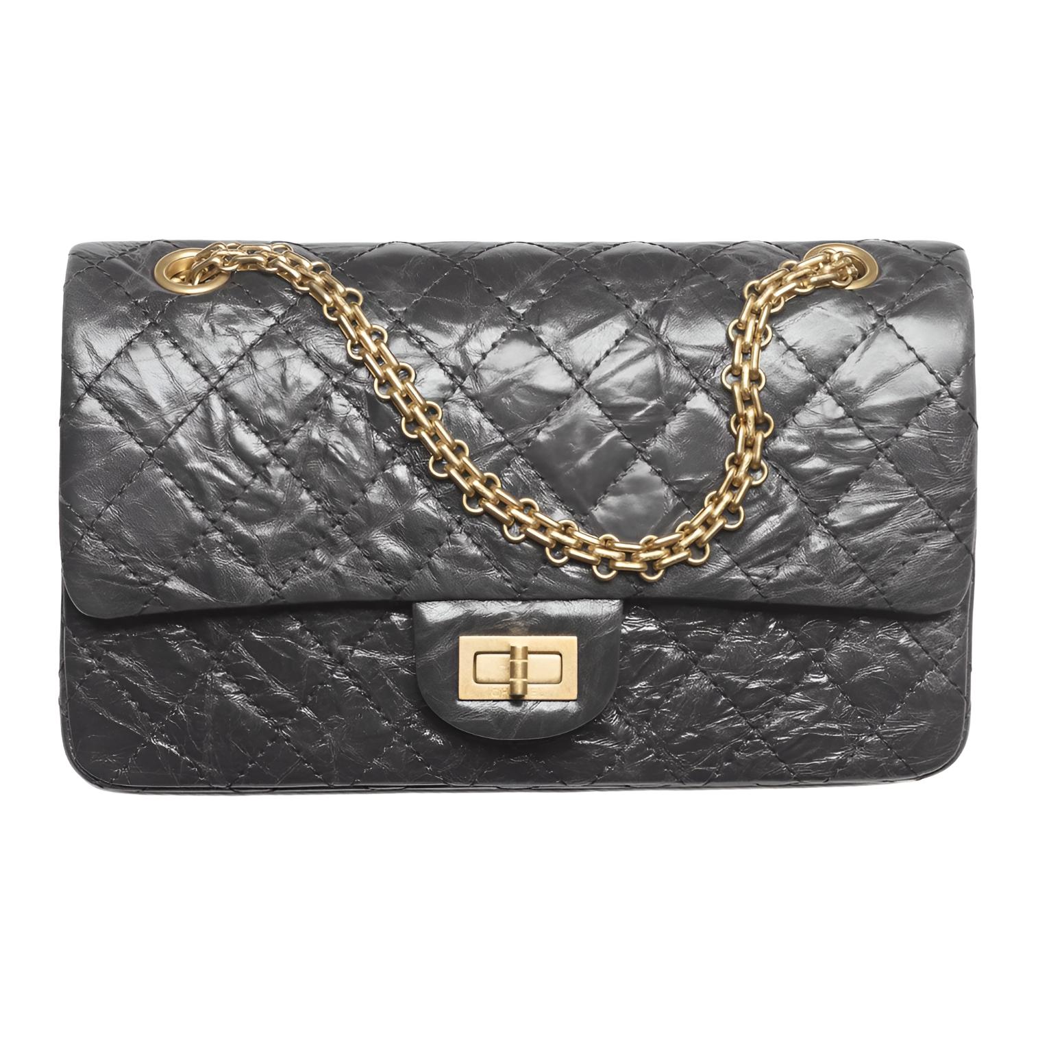 

CHANEL 255 Сумка через плечо из телячьей кожи, кроссбоди женская Dark Gray