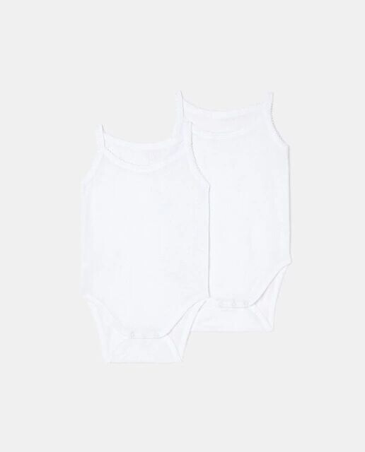 

Комплект из 2 ажурных детских боди Cotton Juice, белый