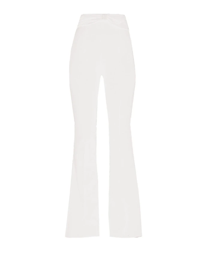 

Элегантные расклешенные брюки из полиэстера Elisabetta Franchi, белый
