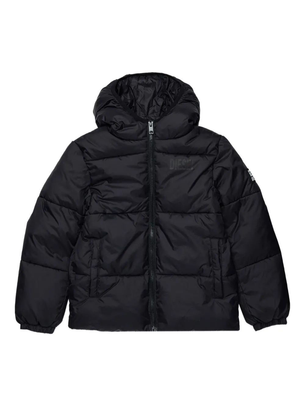 

Пуховик с капюшоном Diesel Kids, черный