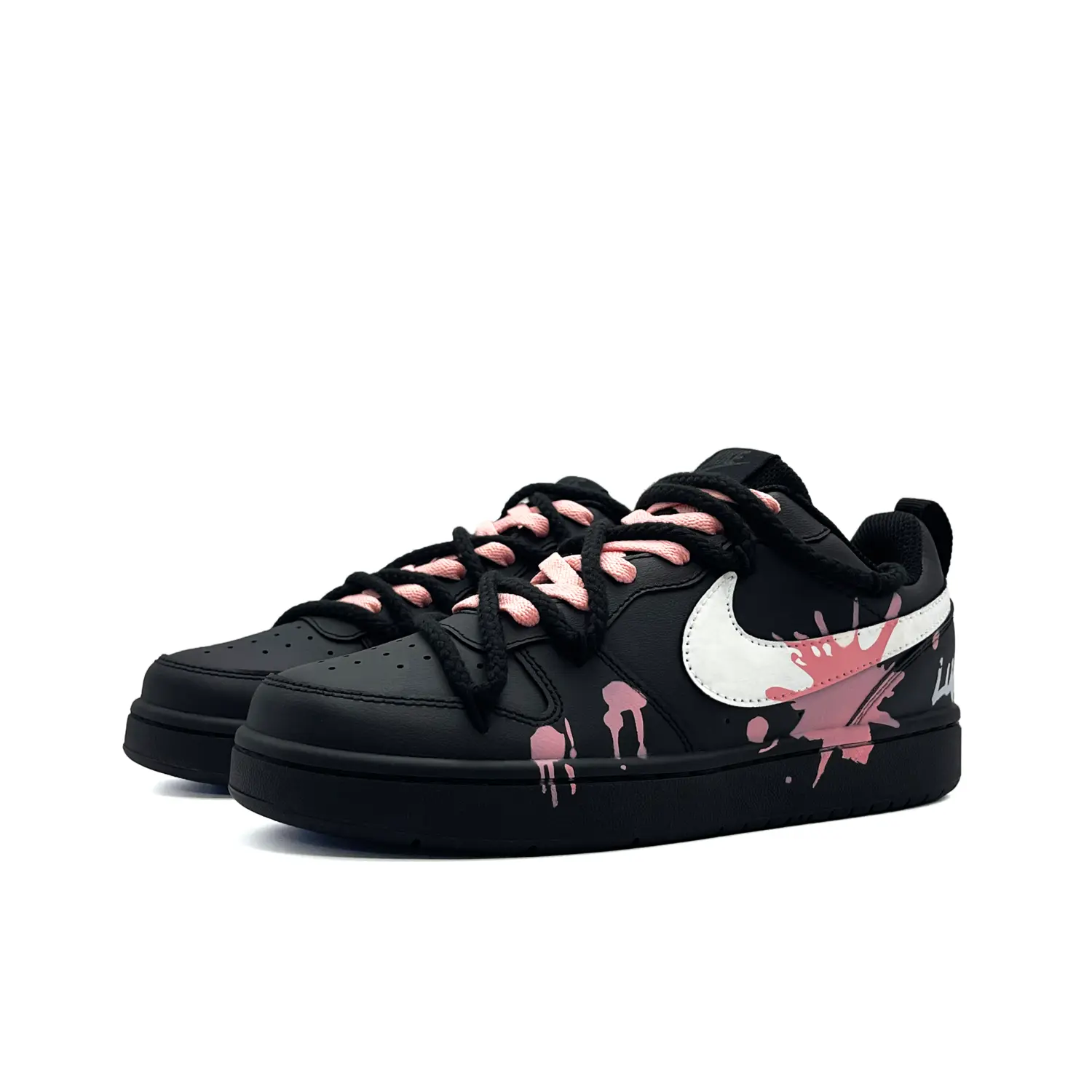 Nike Детские кроссовки для скейтбординга Court Borough 2 Sweetheart Big Explosion, устойчивые к истиранию, низкие, розовые, для подростков — фото 3