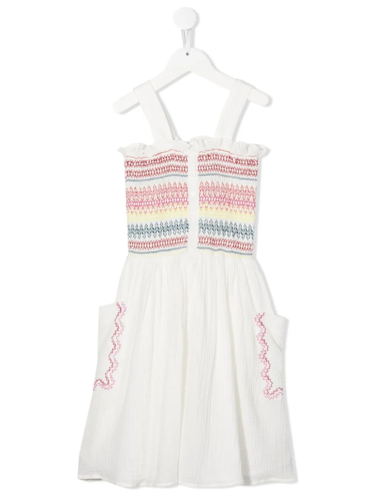 

Stella McCartney Kids платье со сборками, белый