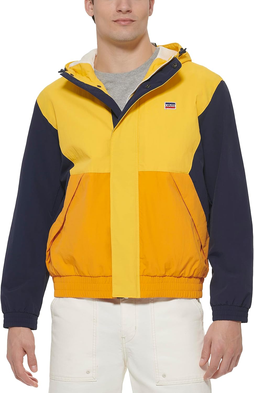 

Levi's mens Мужская ретро-ветровка Levi's в цветных блоках, Apricot Color Block