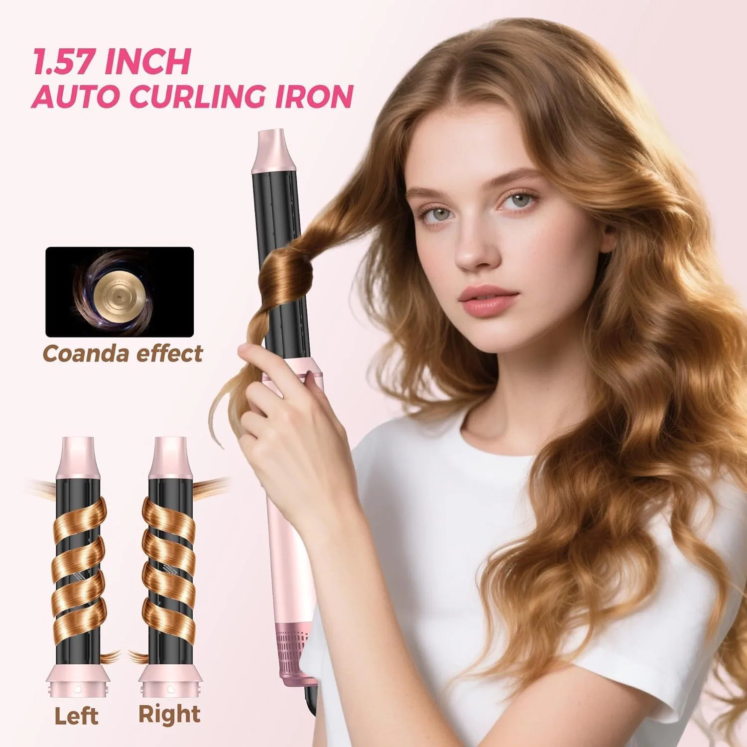 Набор для укладки волос 5 в 1 «Air Styler» от Atopskins Atopskins, Cream Pink — фото 2