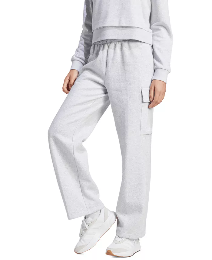 

Женские эссеншилс флисовые карго-спортивные штаны Adidas, серый