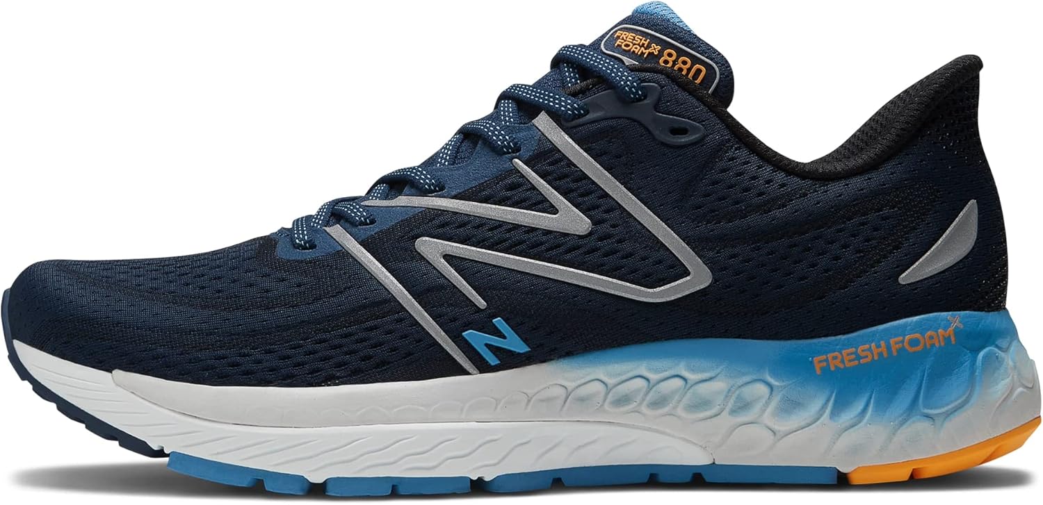 

Кроссовки для бега New Balance Men's Fresh Foam X 880 V13, Nb Navy/Heritage Blue/Hot Marigold