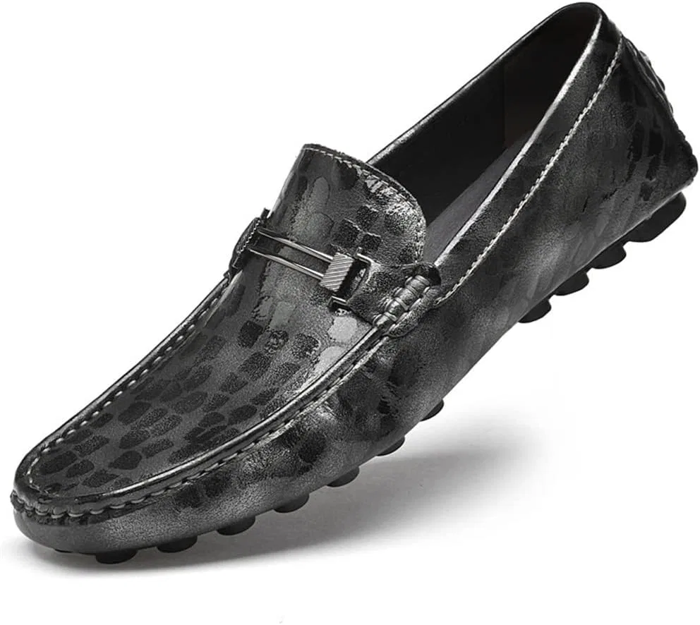 Лоферы кожа с рисунком крокодила Grey SayfuR — фото 2