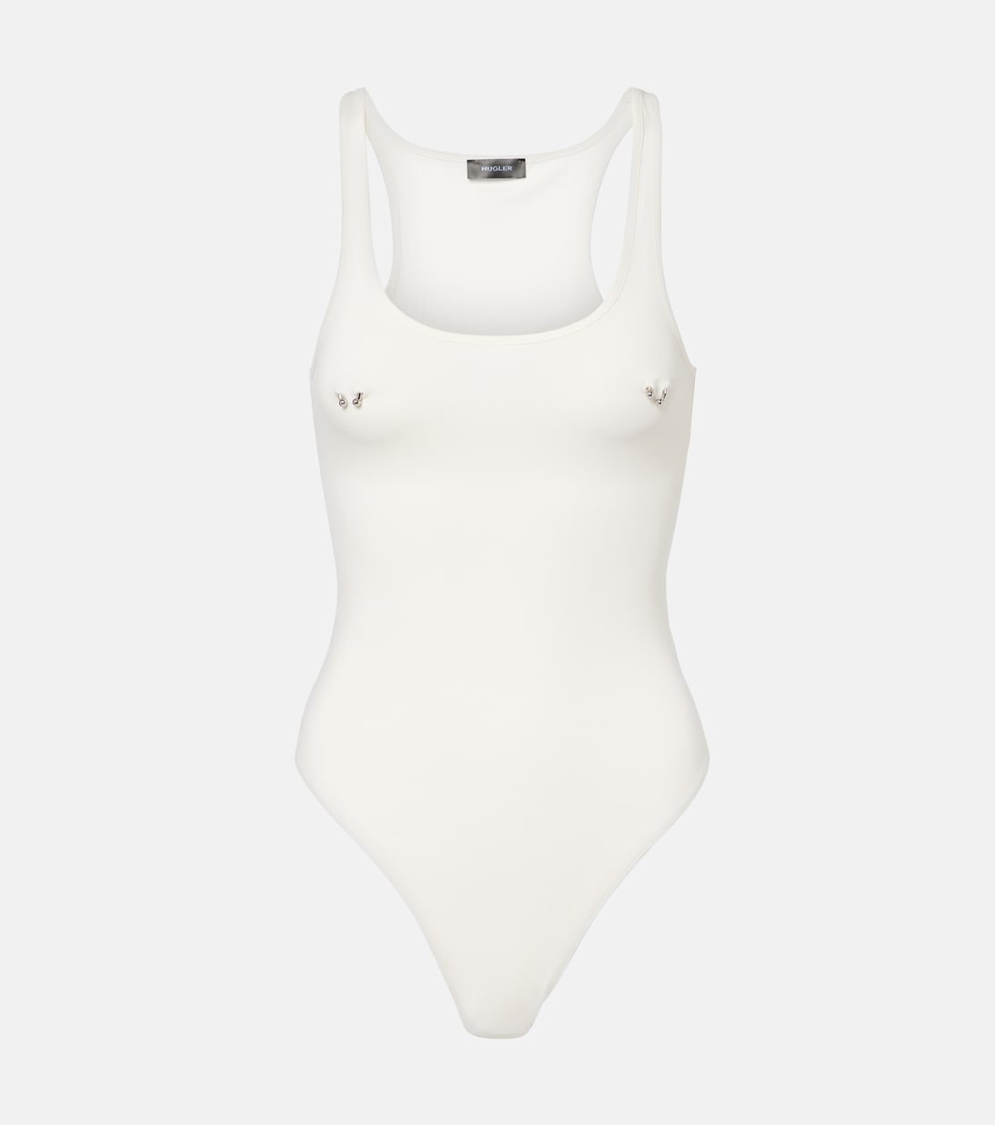 

Расшитый хлопковый боди Mugler, Snow