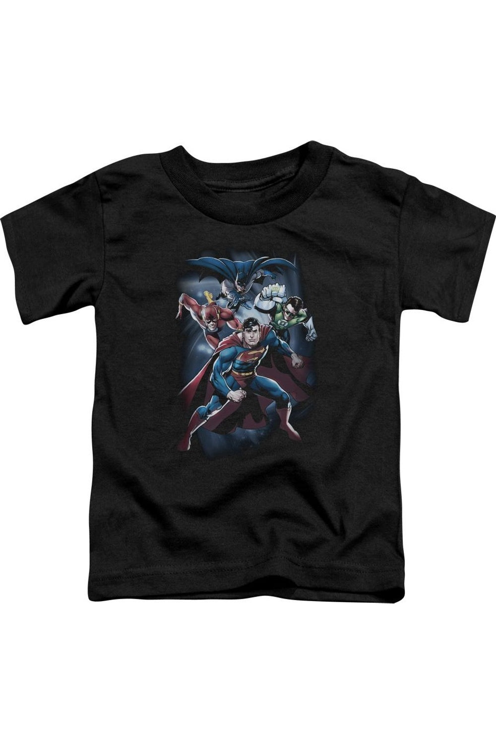 

Футболка с коротким рукавом для малышей Justice League of America Cosmic Crew Gildan, черный