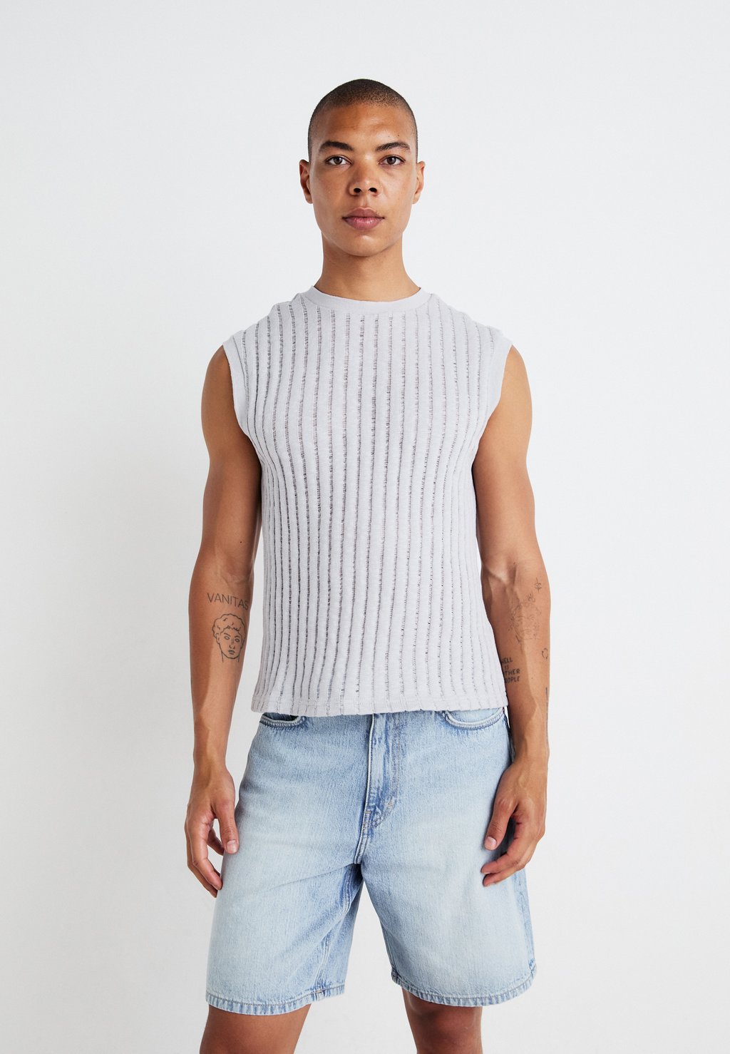 

Майка BOXY STRUCTURE TANK 2 PACK Weekday, светло-серый