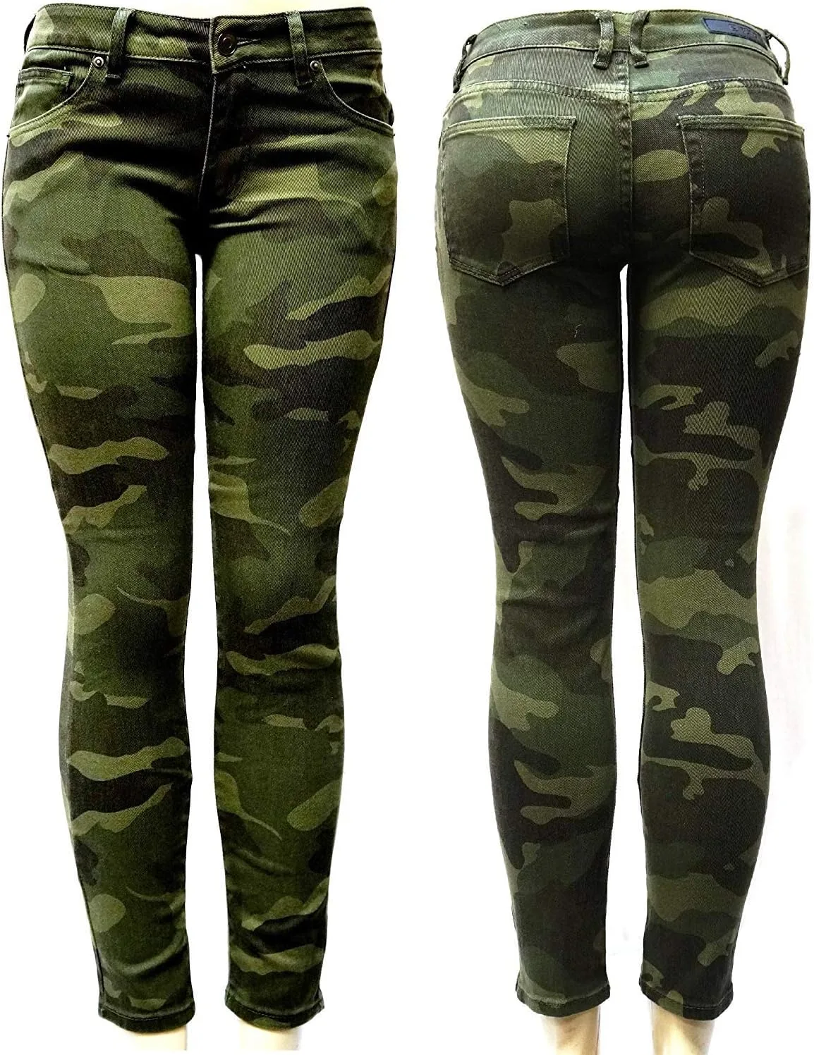 

Jack David / Rue21 Juniors Womens Plus Size Stretch Army Camo Camouflage Skinny Denim Jeans