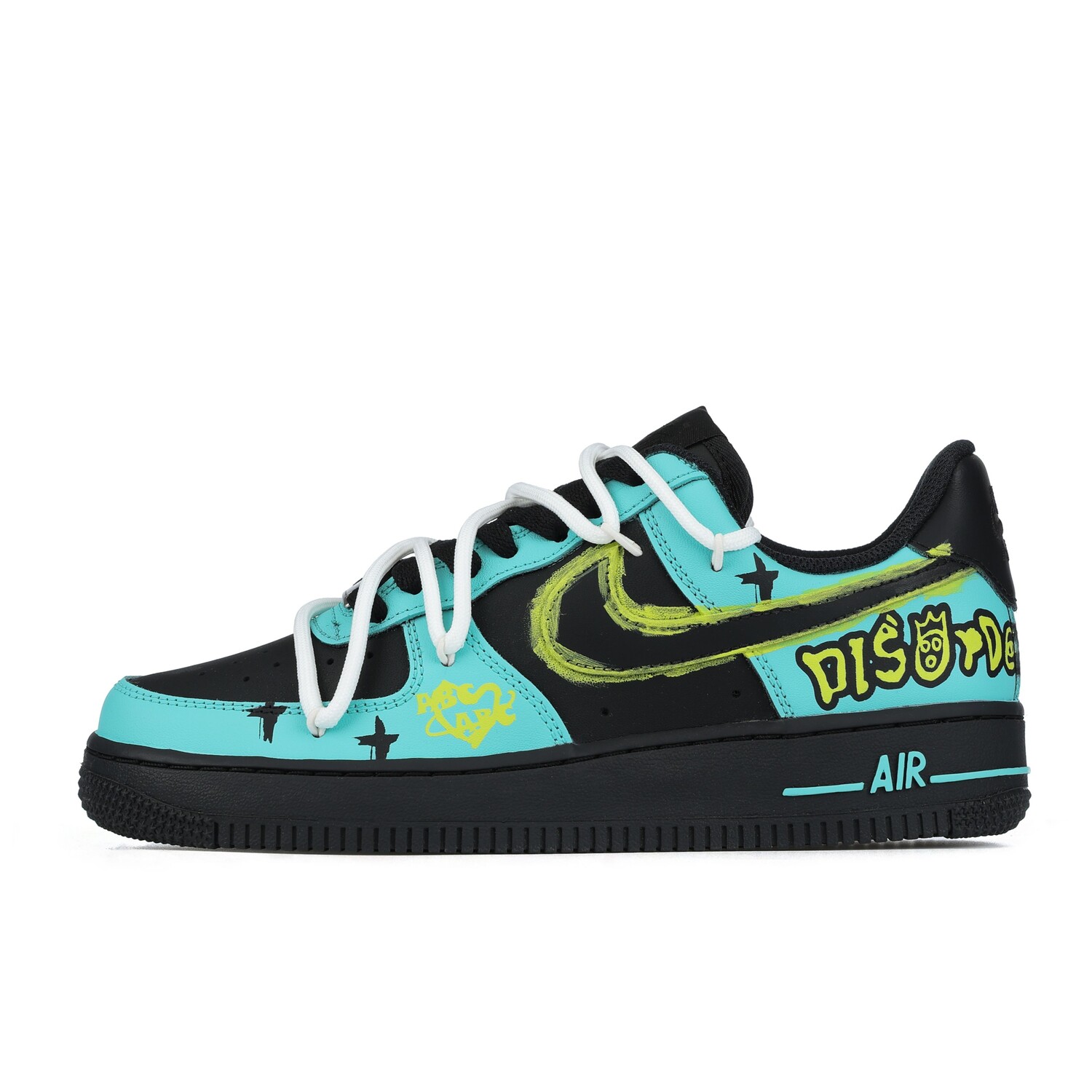 

Кроссовки Nike Air Force 1 Skateboarding Shoes Women's Low-top Black/Blue, синий