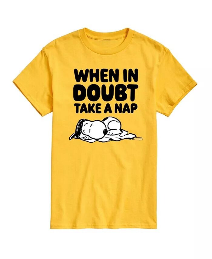 

Мужская футболка с коротким рукавом Hybrid Apparel Peanuts Nap AIRWAVES, желтый