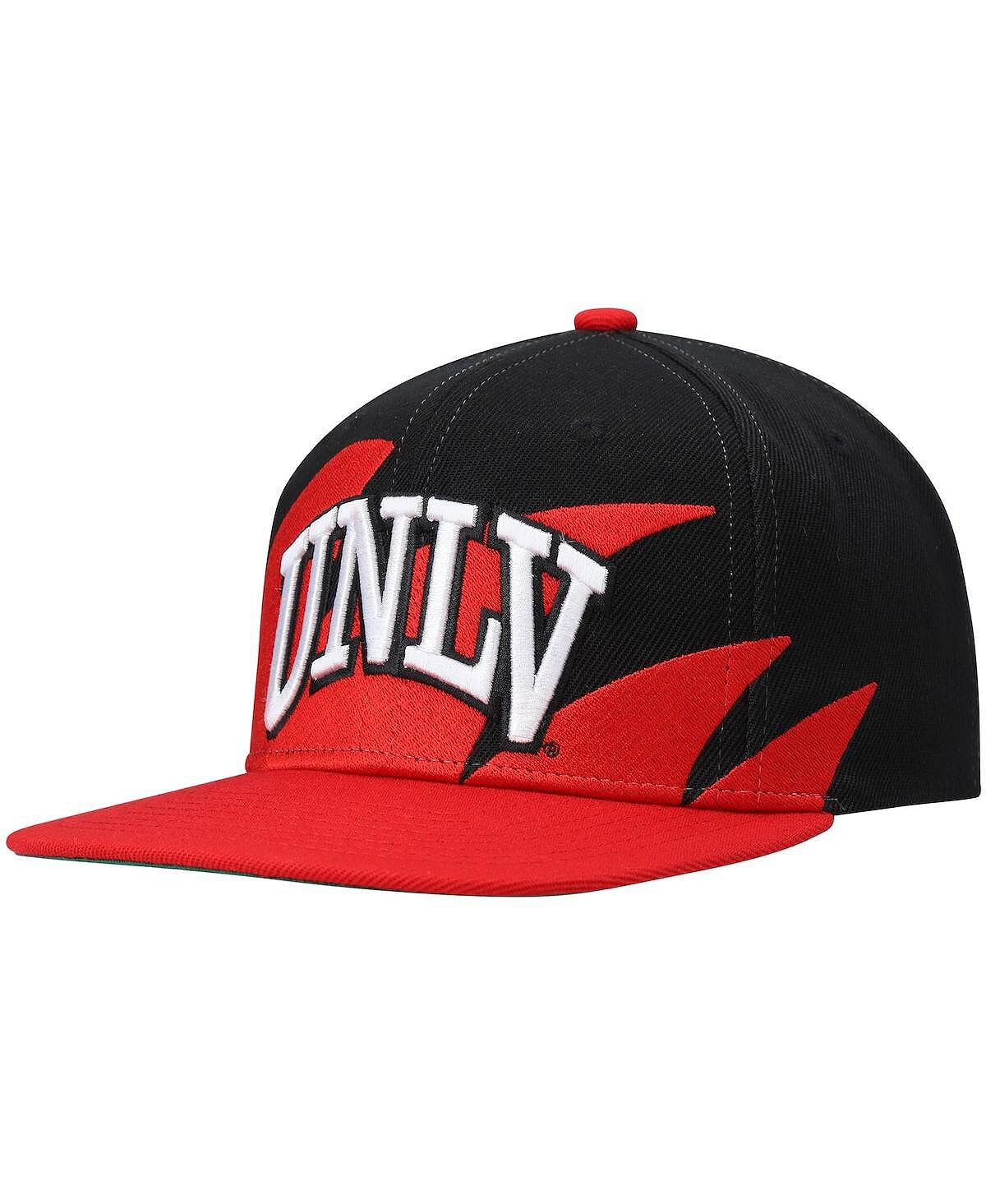 

Мужская красно-черная кепка Unlv Rebels Sharktooth Snapback Mitchell & Ness