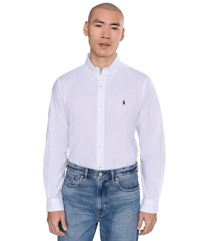 Рубашка поплиновая Classic Fit Stretch Poplin Polo Ralph Lauren, White