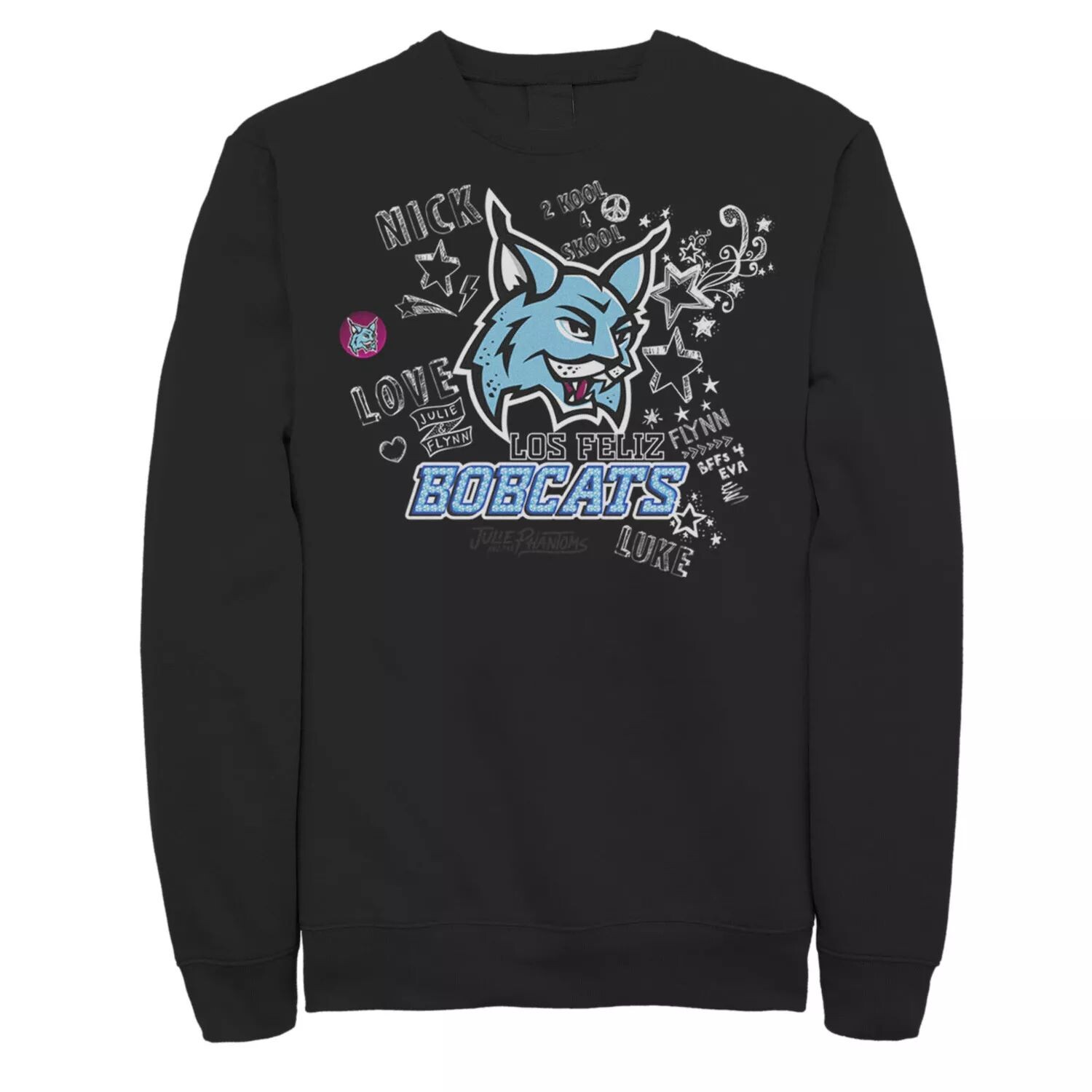 

Мужской свитшот с логотипом Julie And The Phantoms Los Feliz Bobcats Licensed Character