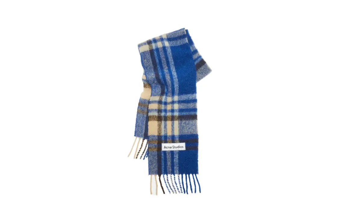 

Acne Studios Мохеровый вязаный шарф мужской тёмно-синий, Dark Blue