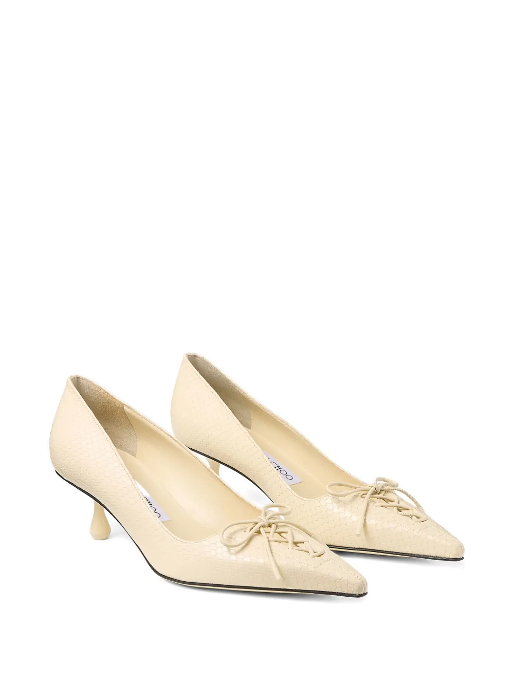 Туфли Scarlett 50 мм со шнуровкой и острым носком JIMMY CHOO, нейтральный — фото 2