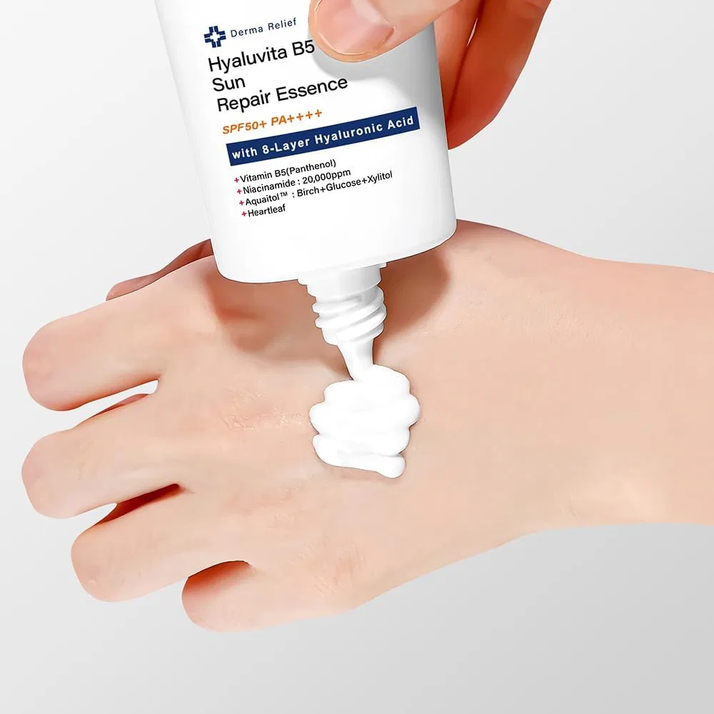 Солнцезащитная эссенция CARE:NEL Hyalvia B5 Sun Repair Essence SPF50+ PA+++, 50 мл — фото 4