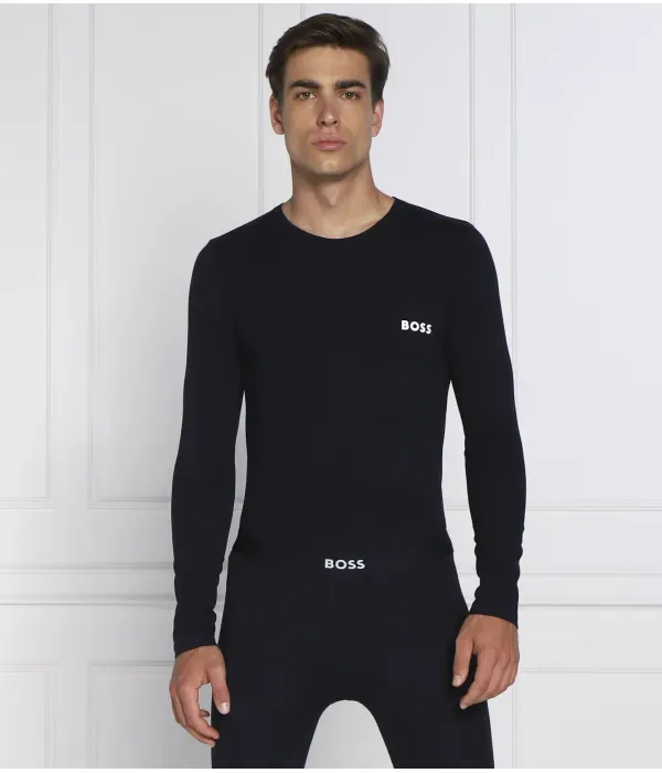Лонгслив rn бесконечность slim fit Boss, темно-синий — фото 3