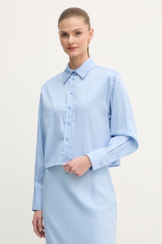 

Хлопковая рубашка Calvin Klein, синий