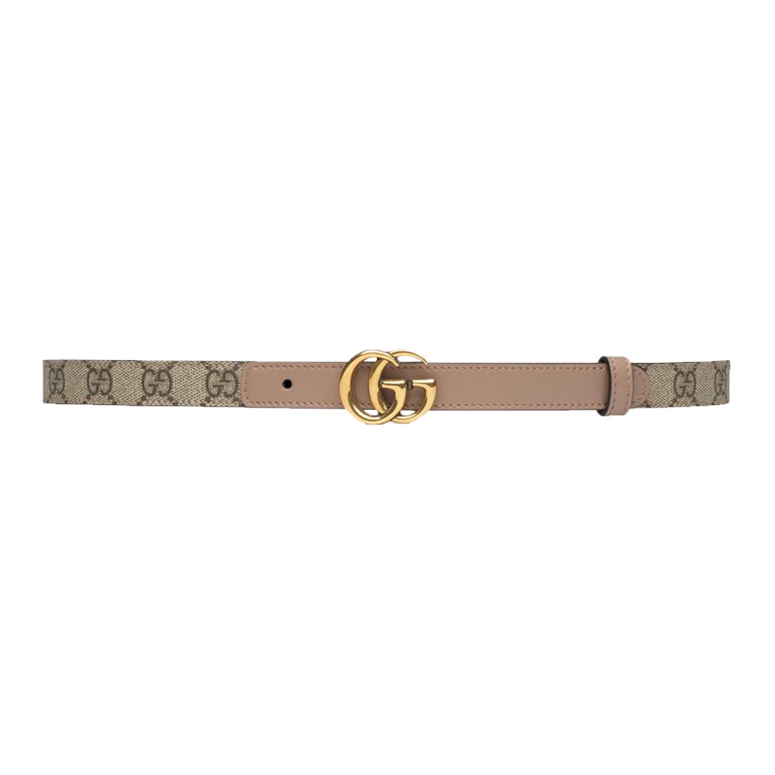 GUCCI Пряжка Гуччи Мармонт тонкий ремень, Gray Pink — фото 3