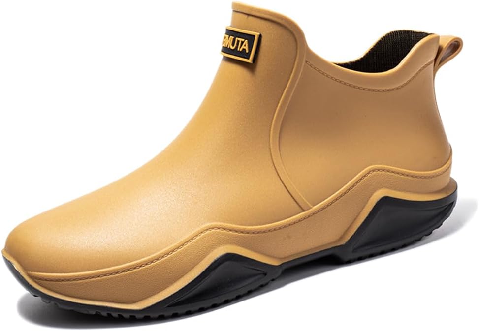 

Женские и мужские дождевые ботинки Rojeam, водонепроницаемые резиновые ботинки Челси, для прогулок на улице, водные ботинки, ботильоны, хаки