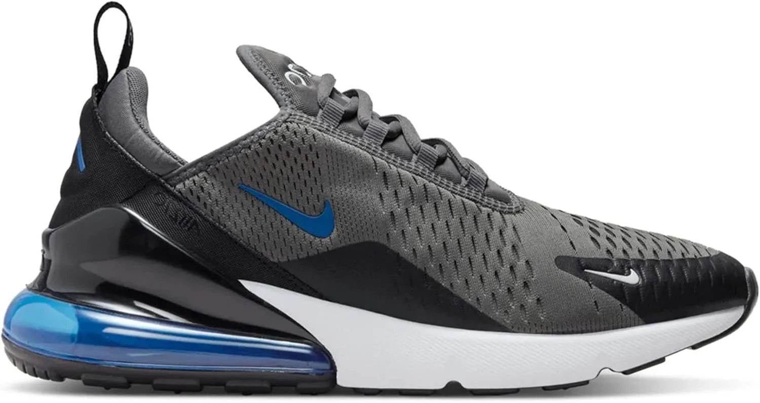 Мужские низкие кроссовки Nike Air Max 270, белый/черный/серый — фото 2