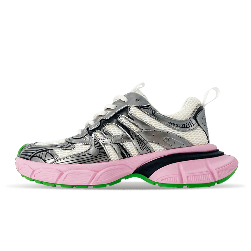 

NSIOSC Высокие устойчивые к истиранию легкие дышащие низкие массивные кроссовки унисекс серебристо-черные, цвет Silver Black