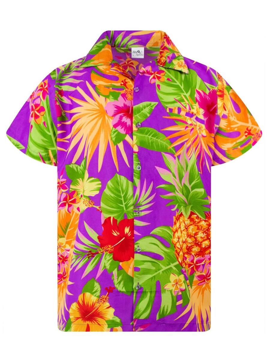 

Рубашка King Kameha Pineapple, фиолетовый