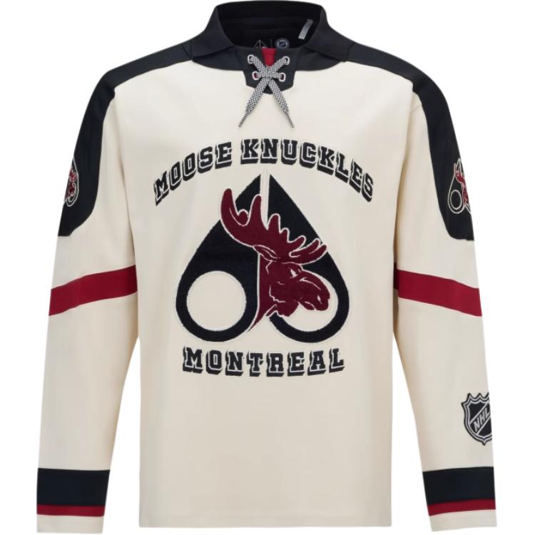 

Толстовка NHL FW25 мужская Moose Knuckles, черный/красный/белый
