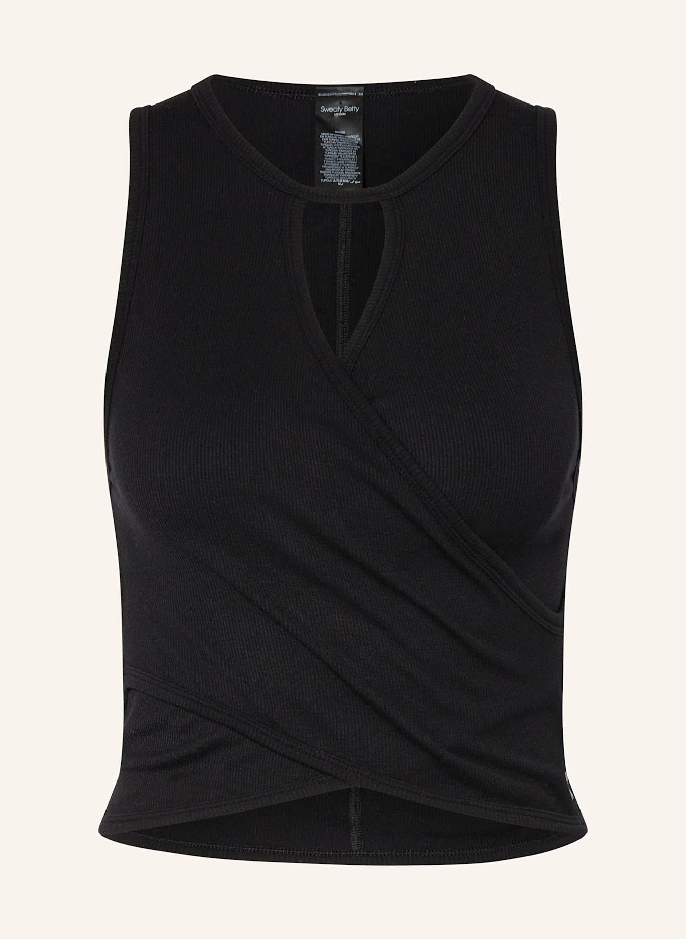 

Укороченный топ mindful flex с вырезами Sweaty Betty, черный