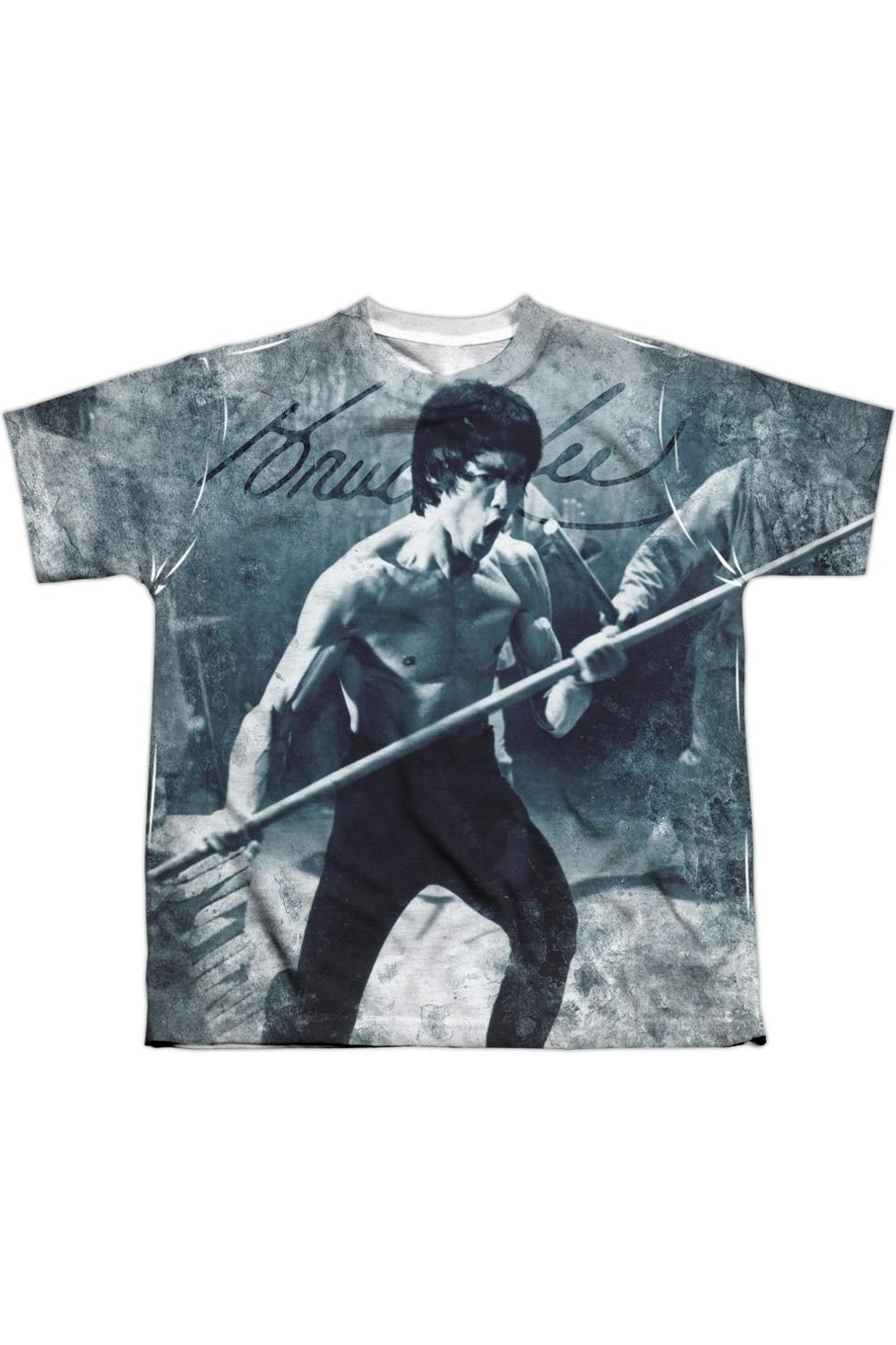 

Футболка с коротким рукавом для подростков Bruce Lee Whoooaa Gildan, белый