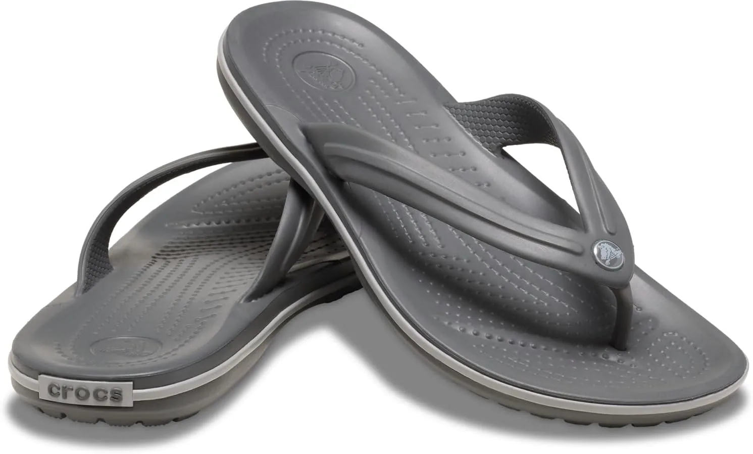 Шлепанцы Crocs Crocband Flip, серый — фото 4