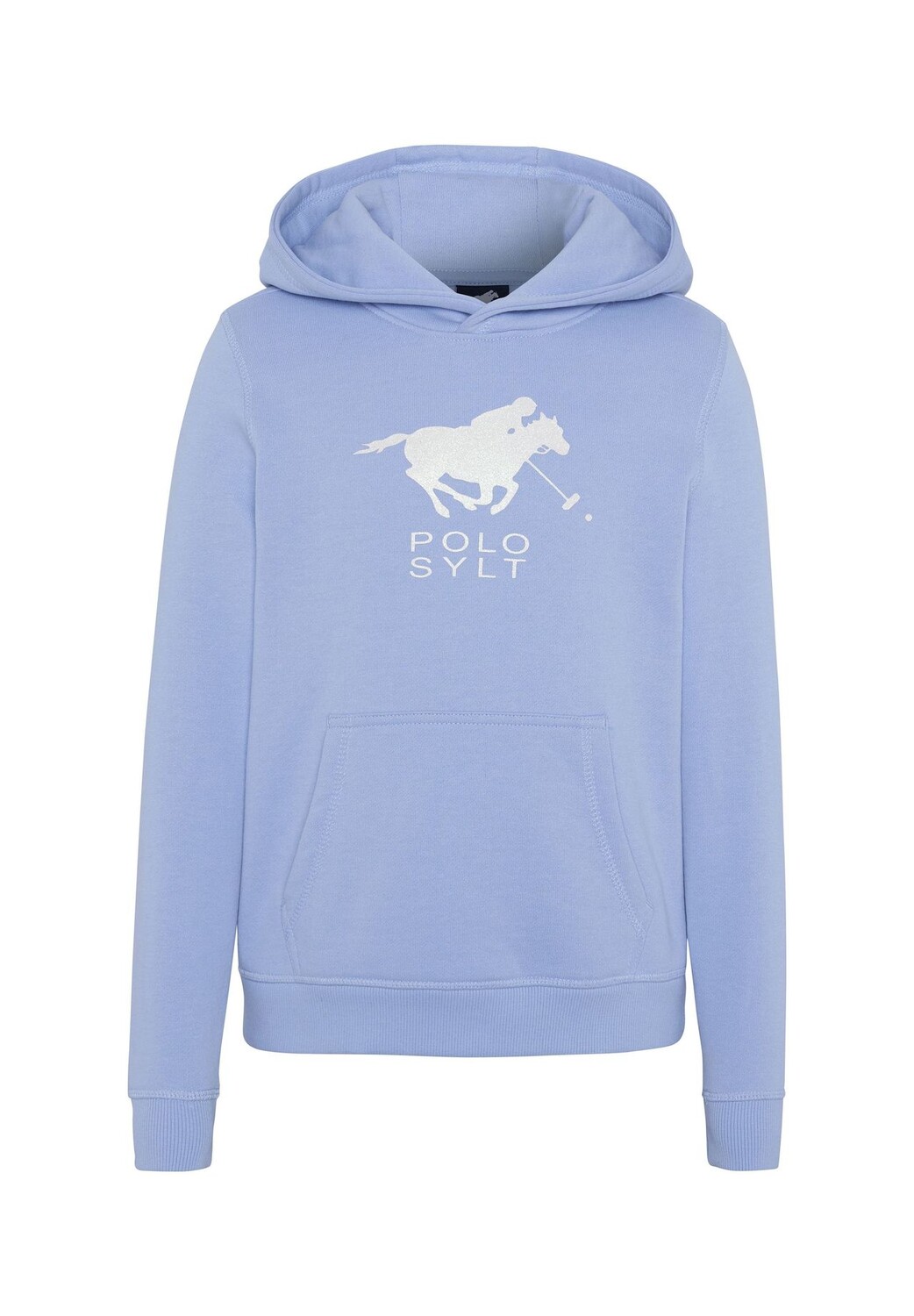 

Худи с блестящим лейблом POLO SYLT, цвет Brunnera Blue