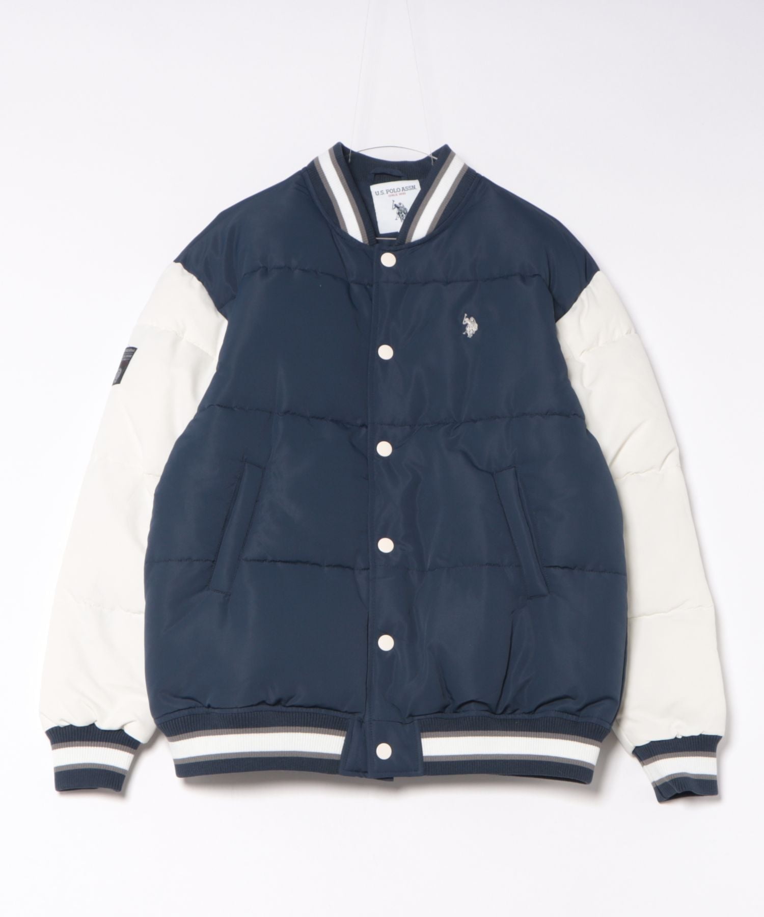 Американская ассоциация поло / (М) Стеганая университетская куртка U.S. Polo Assn., navy