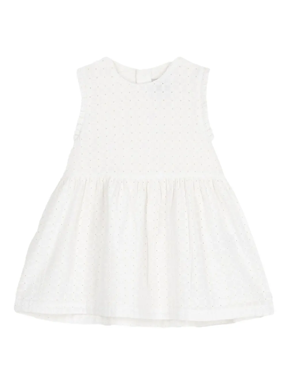 

Платье без рукавов с люверсами Petit Bateau, белый