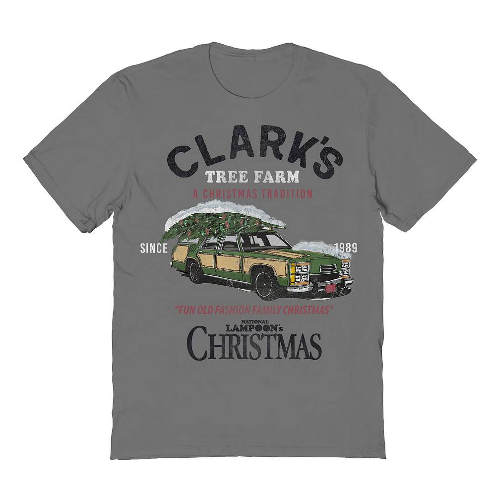 

Мужская футболка с рисунком Tree Farm National Lampoon's Christmas Vacation Licensed Character, цвет Charcoal