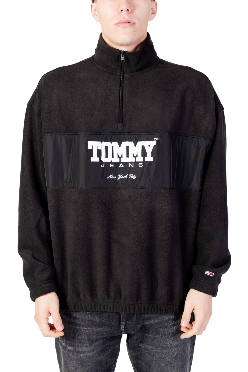 

Толстовка мужская Tommy Jeans флисовая на молнии, черный