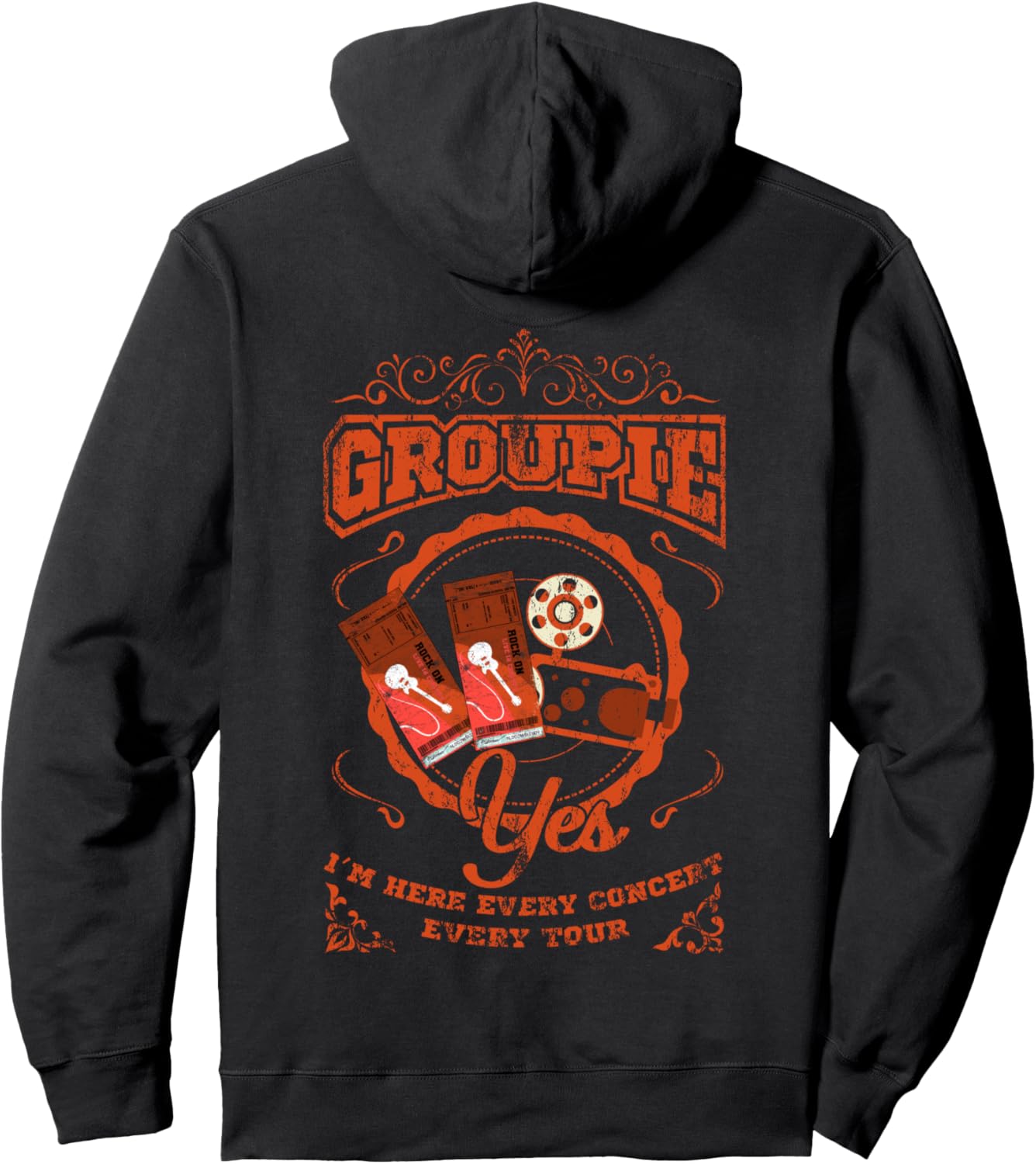 

Худи с надписью BAND GROUPIE Rock Band Tour Event Technician Event Hoodie, черный Rock Band Tour Gift Band Groupie