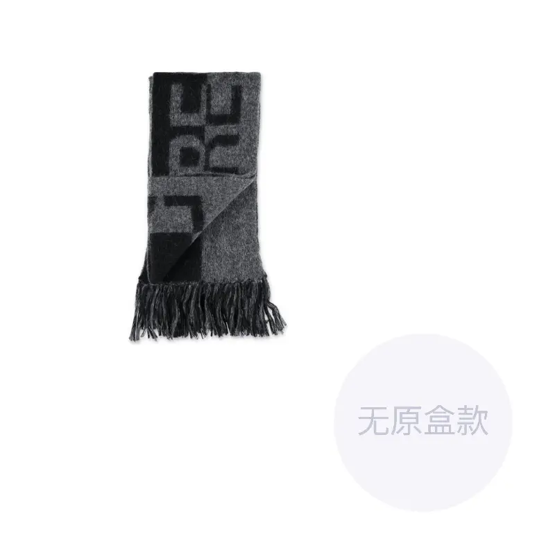 

SAINT LAURENT Шарф с логотипом, Black Gray