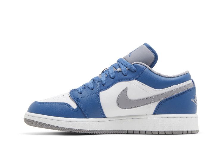 Кроссовки Air Jordan Air Jordan 1 Low GS 'True Blue Cement', синий — фото 4
