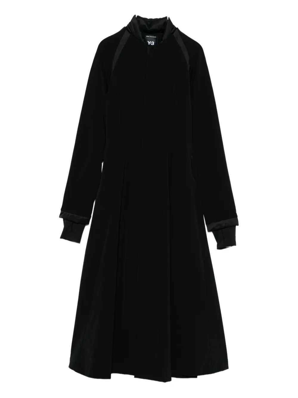 

Плиссированное миди-платье с объемными деталями Y-3, черный